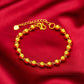 14k Golden Beads Bracelet - Stainless Steel