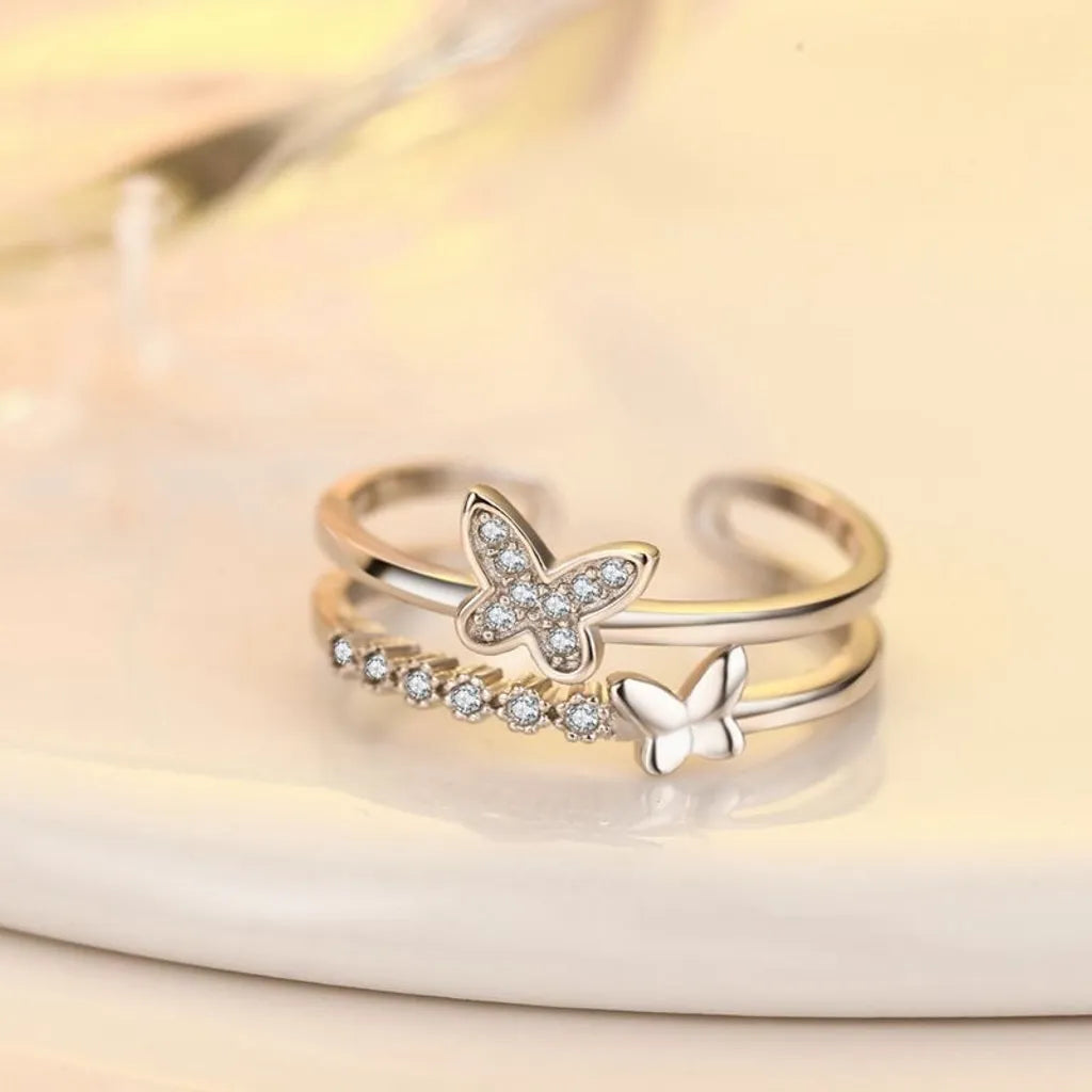 S925 Butterfly Dream Adjustable Ring