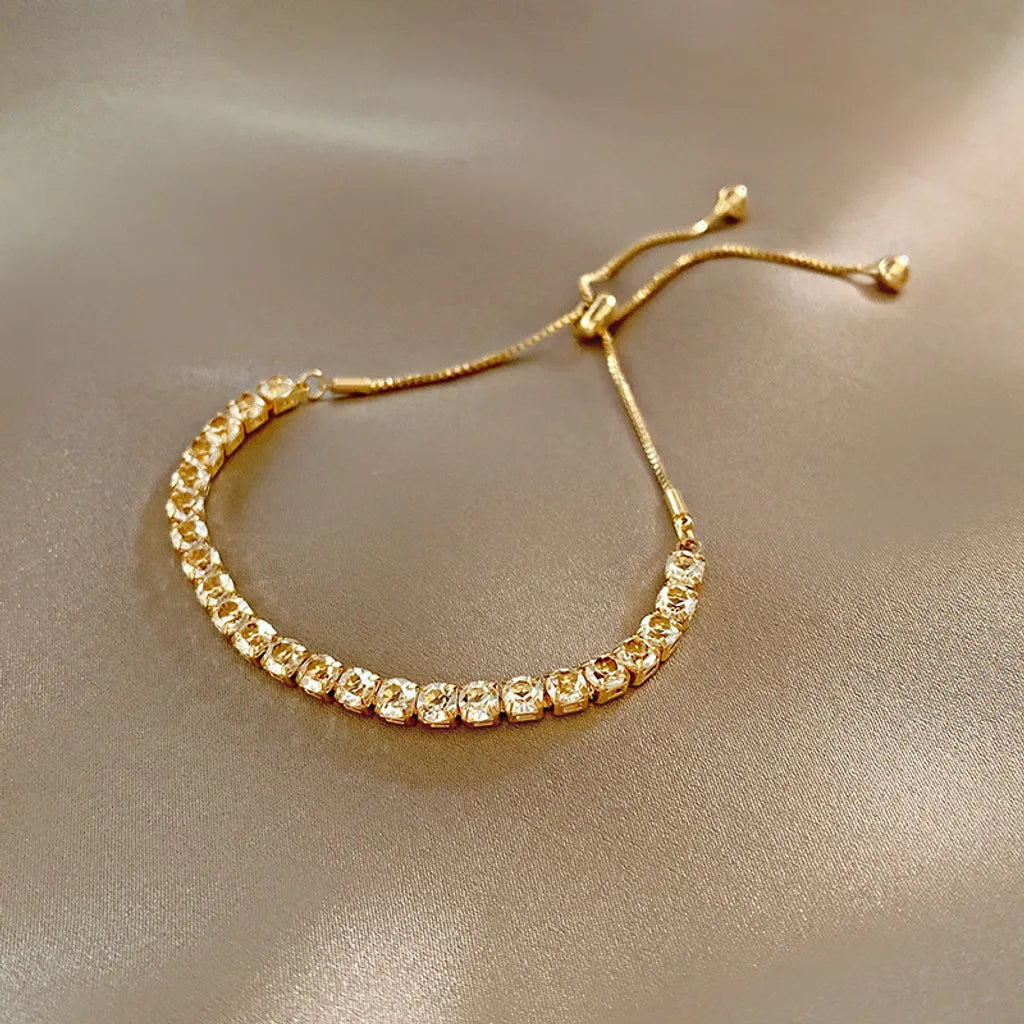 18k Gold Plated Tennis Adjustable Bracelet