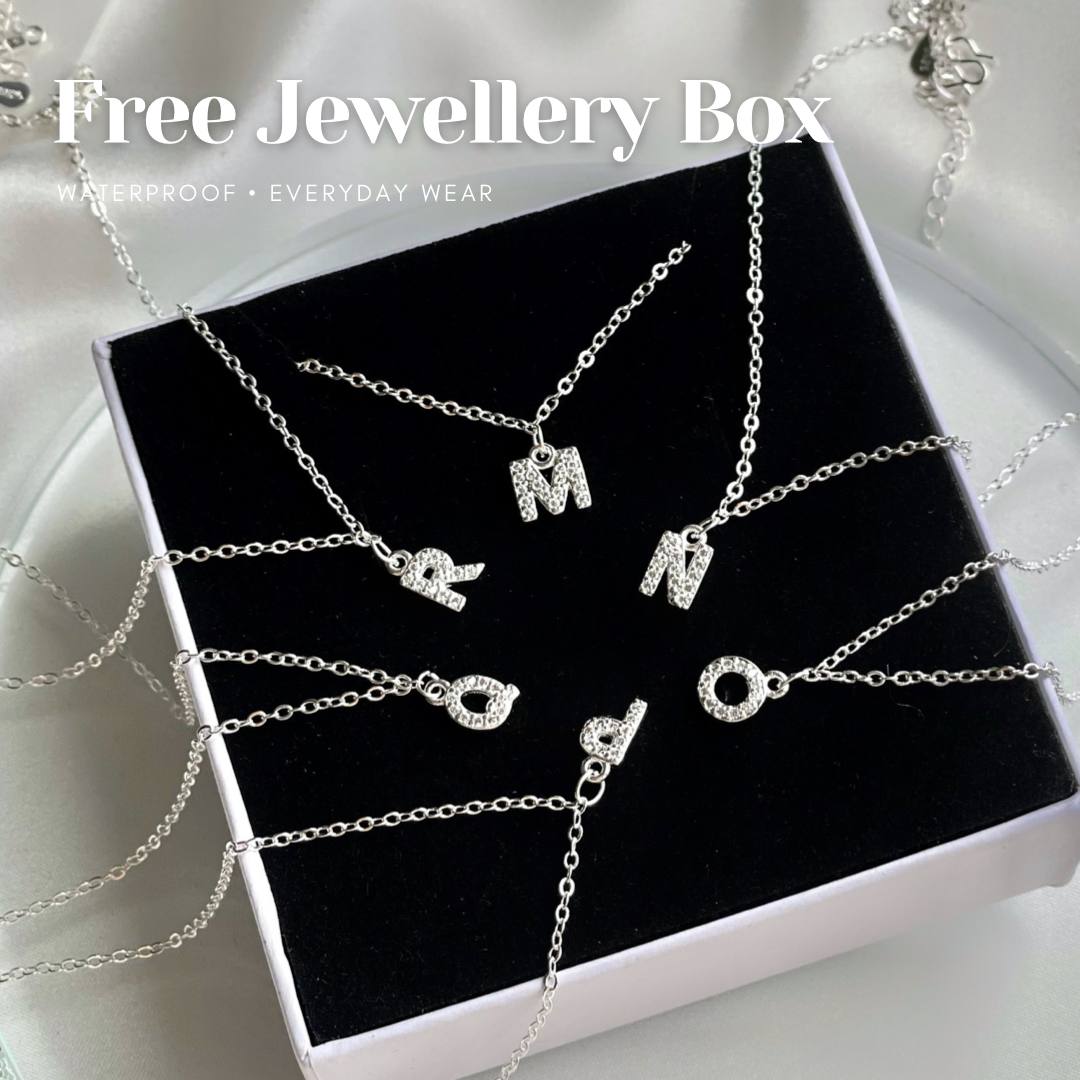 Necklace Stainless Steel Initials | Initial Birthstone Necklace -  Rhinestone A-z - Aliexpress