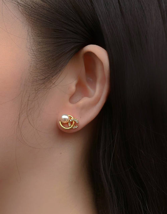 S925 Dahlia Pearly C Earring