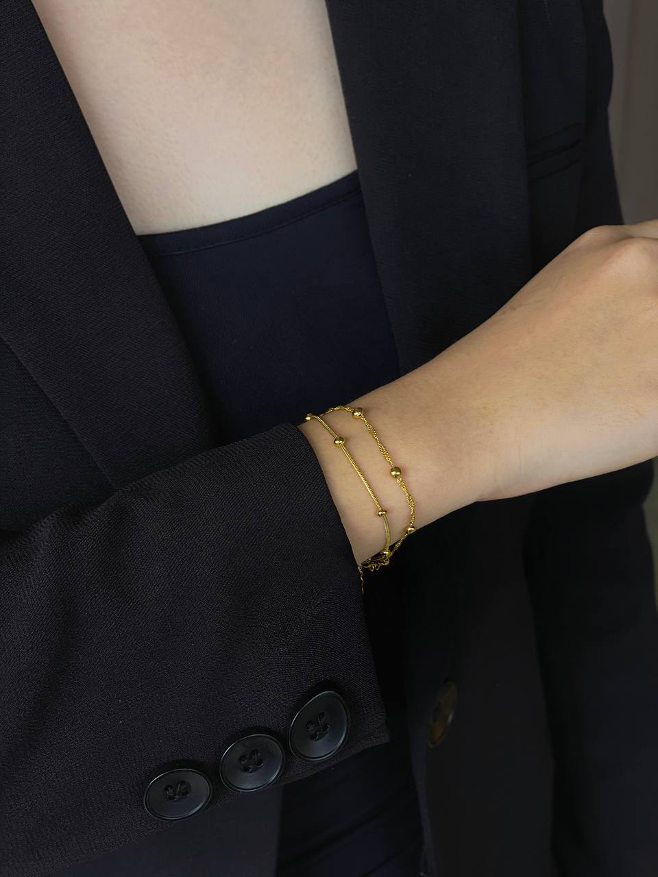 Gold Plated Eliza Silky Beads Bracelet