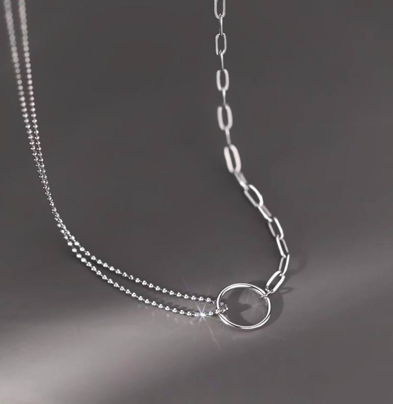 Devika Chain On Chain Bracelet - Titanium Steel