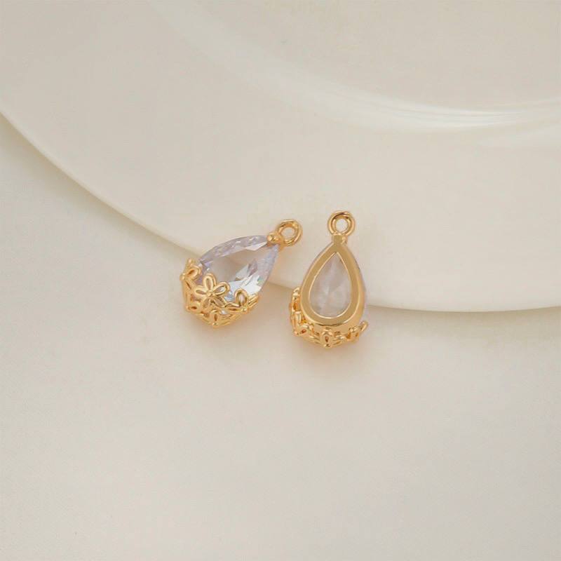 18k Gold Plated Crystal Drop