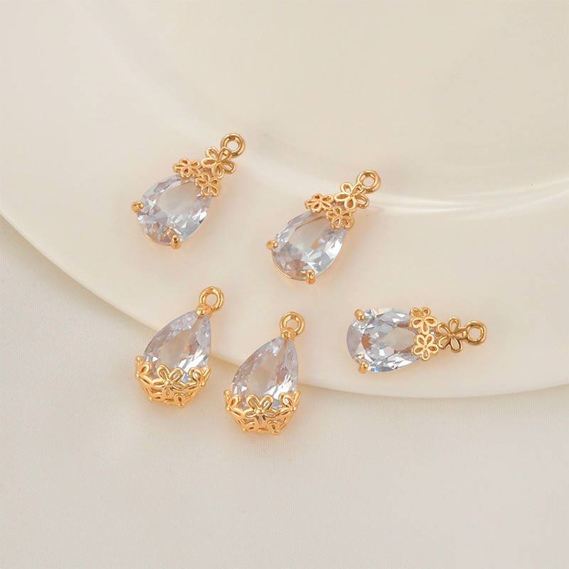 18k Gold Plated Crystal Drop