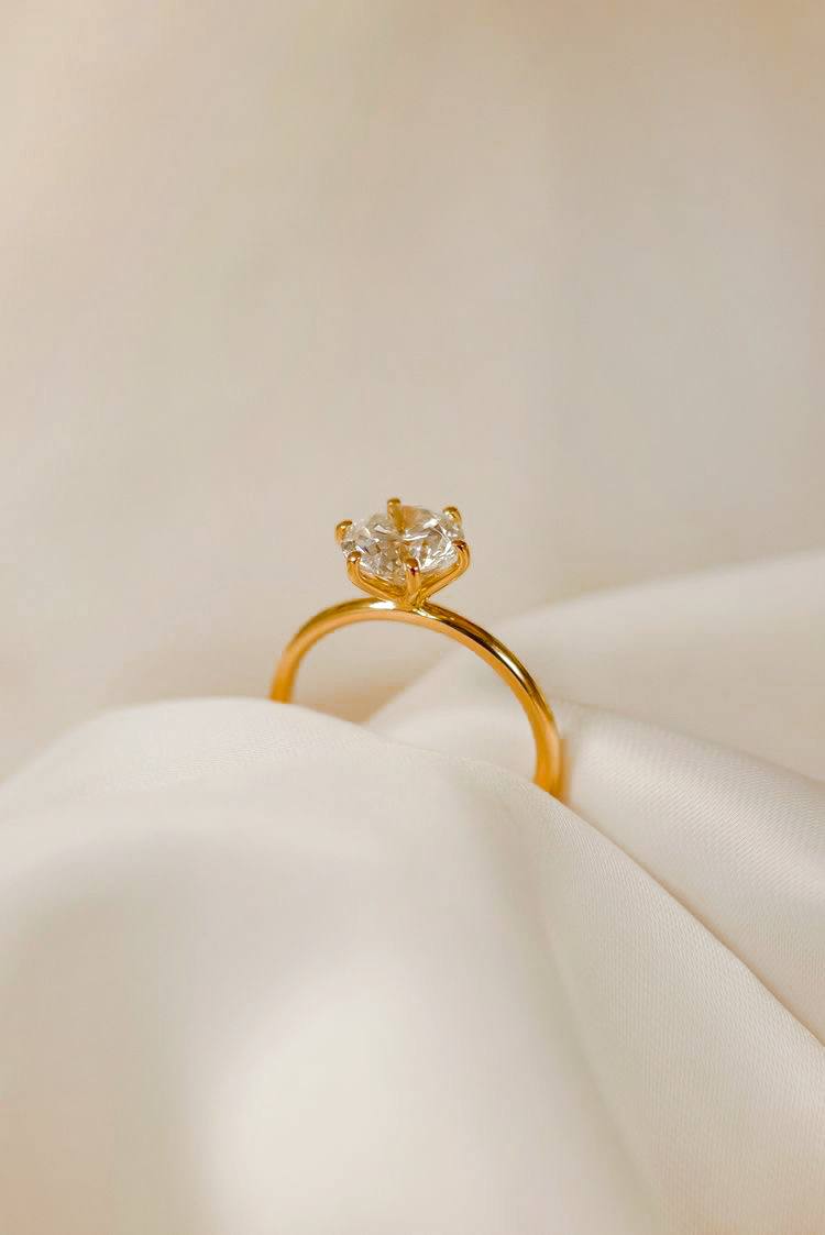 S925 Quinn Adjustable Ring (Gold)