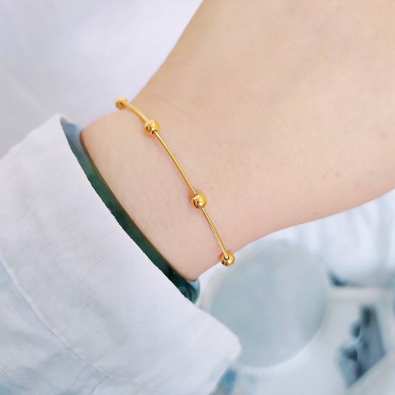 Gold Plated Eliza Silky Beads Bracelet